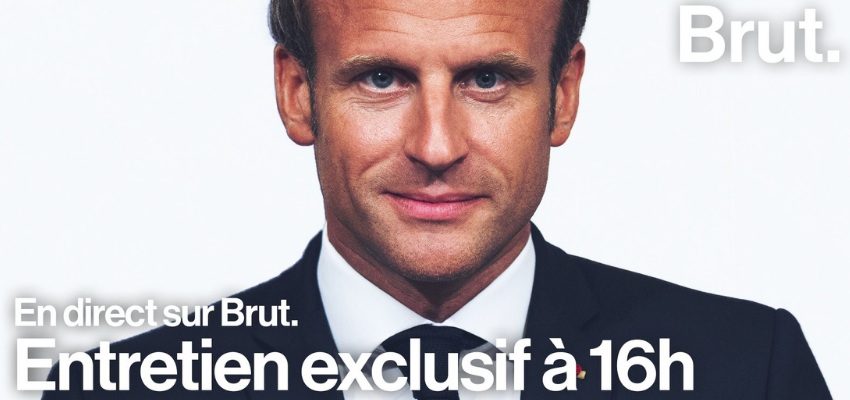 “Brut“ : l'interview d'Emmanuel Macron @ Paris | Paris | Île-de-France | France