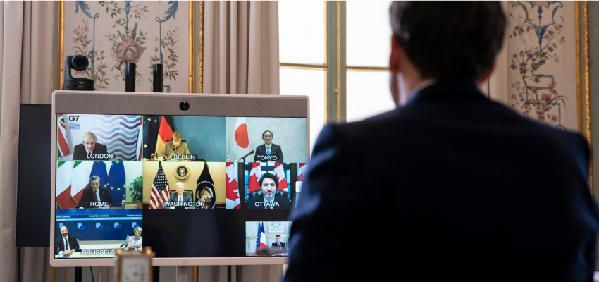 Crise ukrainienne : réunion virtuelle des dirigeants du G7 @ Virtuel