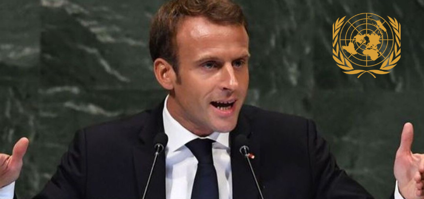 Emmanuel Macron à la tribune des Nations Unies @ Siège des Nations Unies | New York | New York | États-Unis