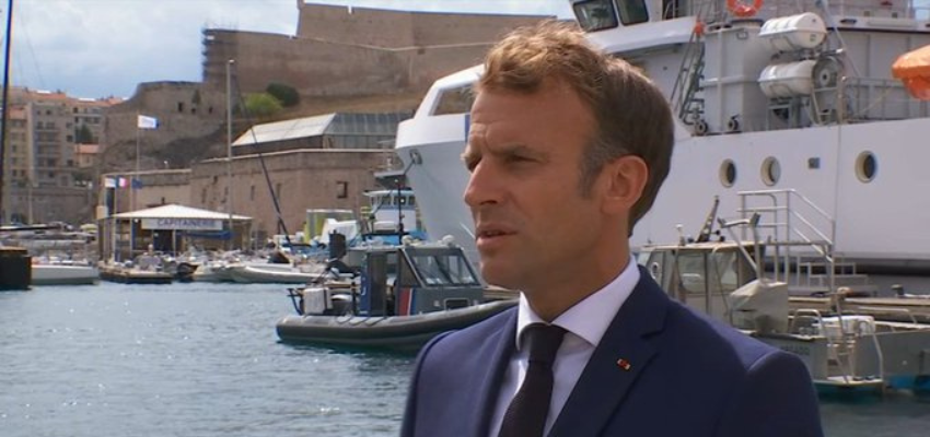 Emmanuel Macron à la base navale de Toulon @ Base navale de Toulon , Saint-Mandrier | Toulon | Provence-Alpes-Côte d'Azur | France