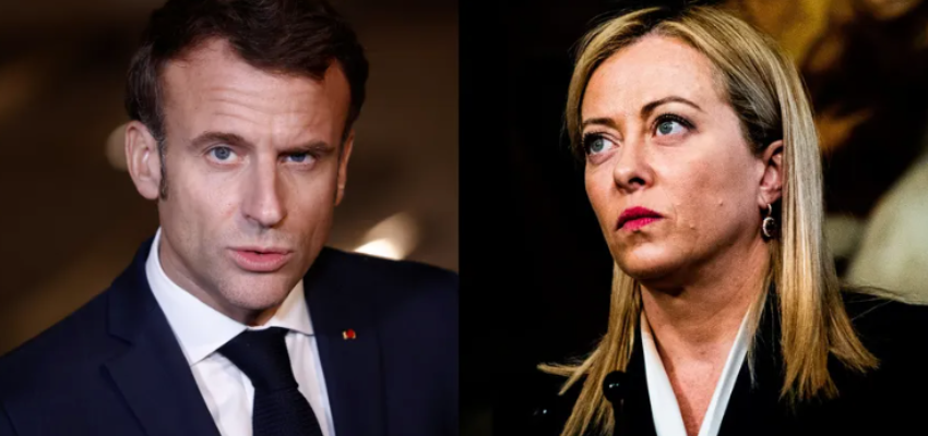 Rencontre entre Emmanuel Macron et Georgia Meloni @ Palais de l'Elysée | Paris | Île-de-France | France