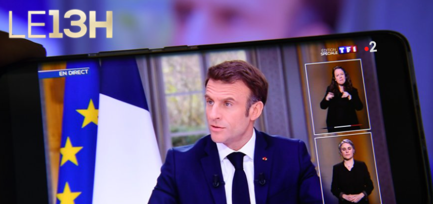 Prise de parole d'Emmanuel Macron sur TF1 et France 2 @ France | France
